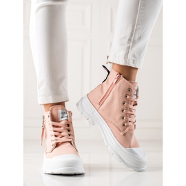 Goodin Sneakers med dekorativ dragkedja rosa 2