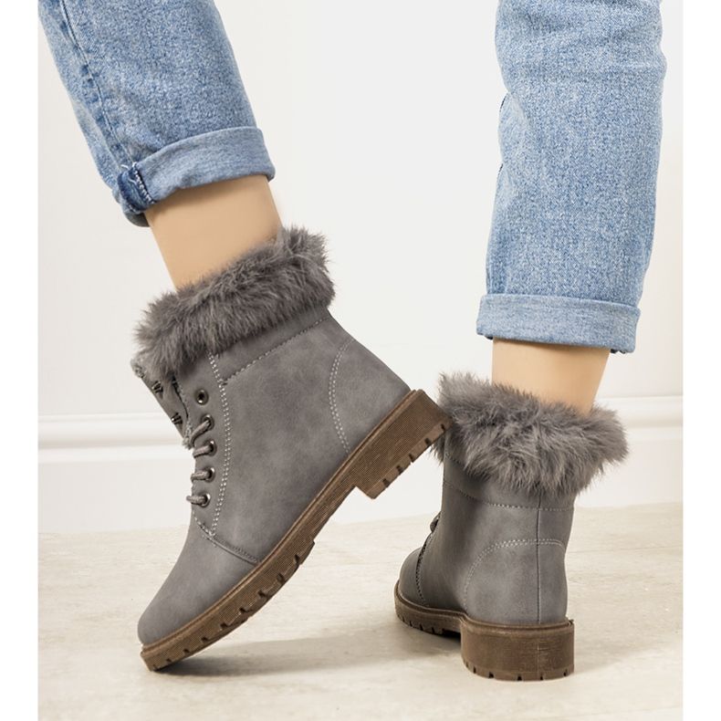 Gråa LeBatelier isolerade stövlar för kvinnor 1