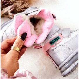 PJ2 Varma snöstövlar Silver Hesiera stövlar med dragkedja rosa 1