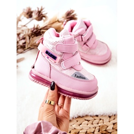 PJ2 Varma snöstövlar med rosa Hesiera-dragkedja 2