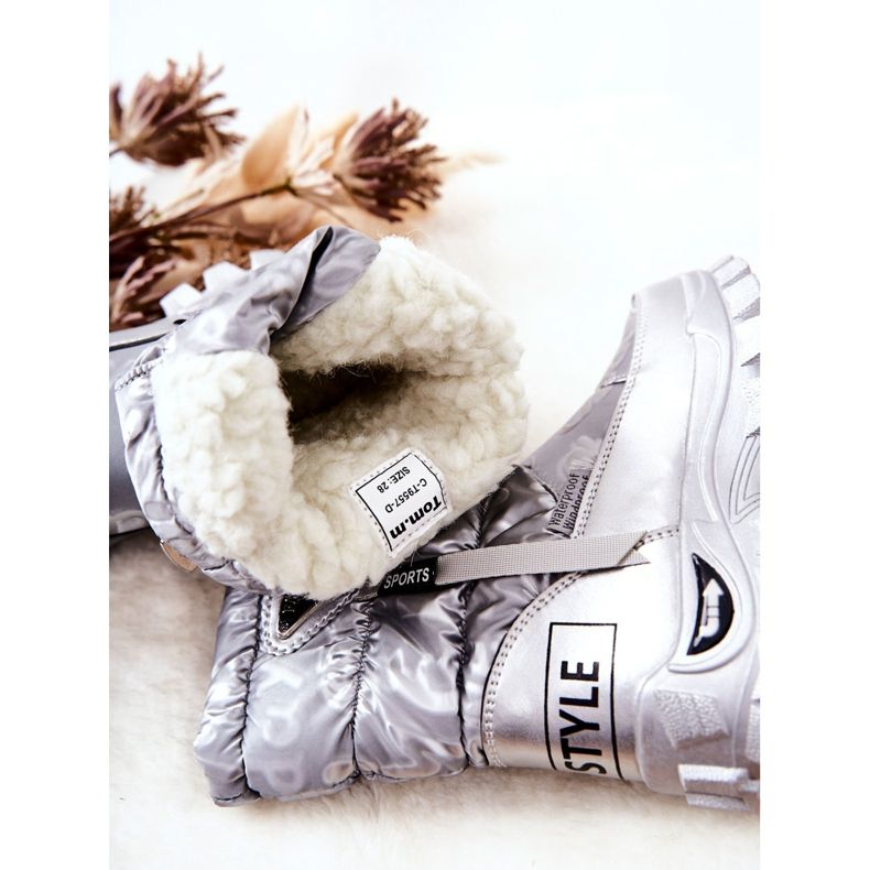 PJ2 Varma barnstövlar på den silverfärgade Cleome-dragkedjan silver- 1