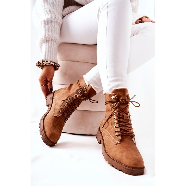 Warm Boots Workers Camel Kimmie brun 2