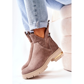 PA2 Varma stövlar med en skuren Cappucino Tanya beige 1