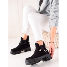 Goodin Slip-on boots med dekorativa ränder svart 2