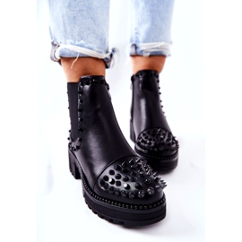 PG1 Svarta Comonis Jodhpur-stövlar med strålar 3