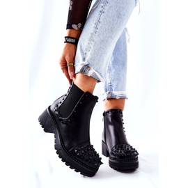 PG1 Svarta Comonis Jodhpur-stövlar med strålar 5