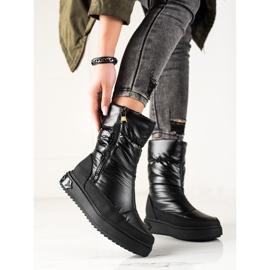 Weide Snygga svarta snöstövlar 1