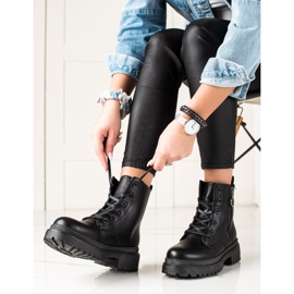 TRENDI Svarta Trappers Med Dragkedja 2