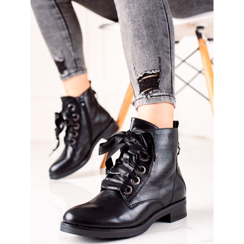 Evento Stövlar med dekorativ bindning svart 2