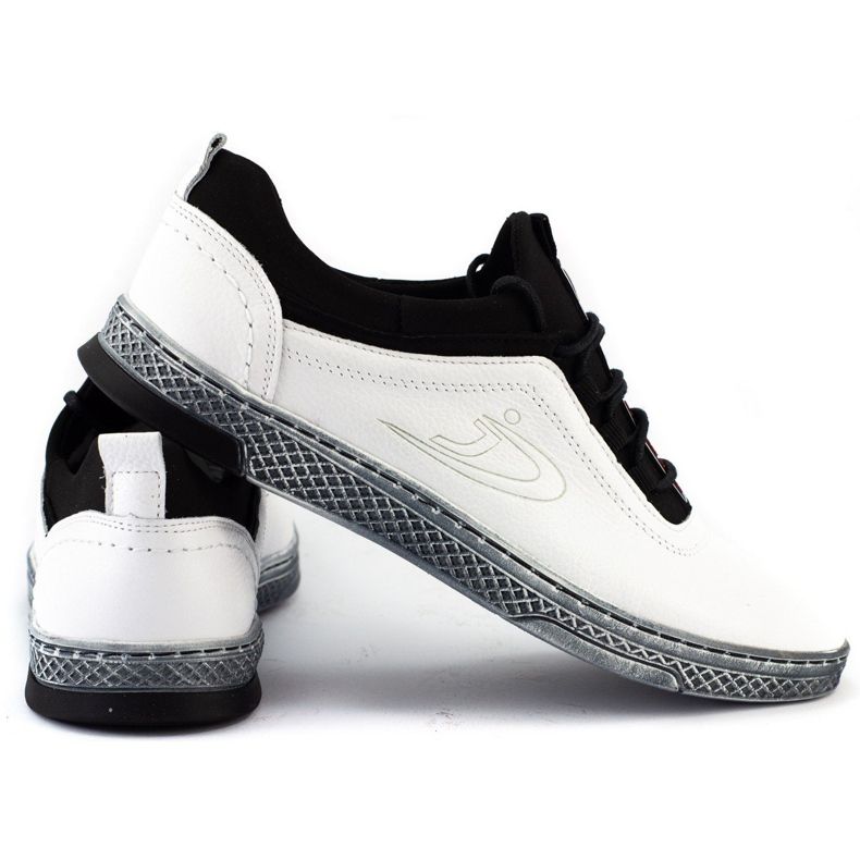 Polbut Fritidsskor K24 i läder för män vit 2 Polbut Fritidsskor K24 i läder för män vit 2