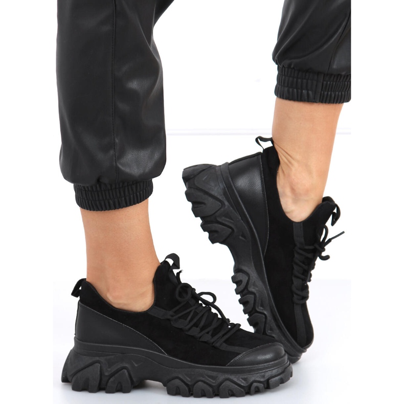 Huggy Black sportskor med hög sula svart 1