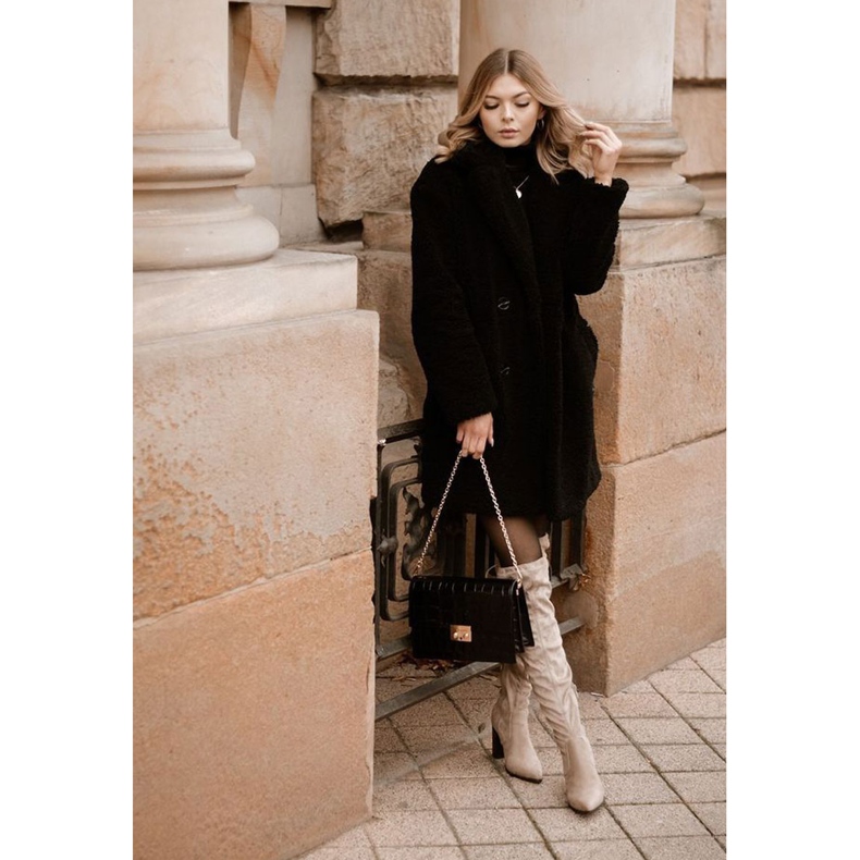 Vinceza Dam stövlar på hälen mocka Beige Monleek 1