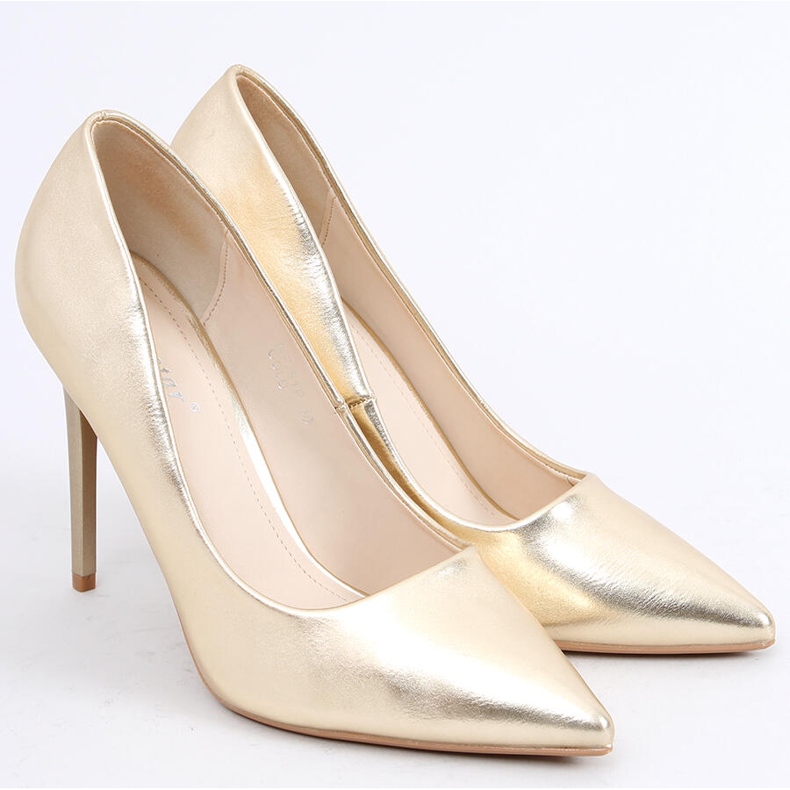 Pumps på häl Eva Gold gyllene 2