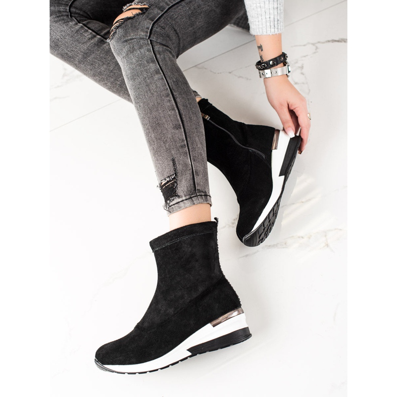 Goodin Kilstövlar i läder svart 1