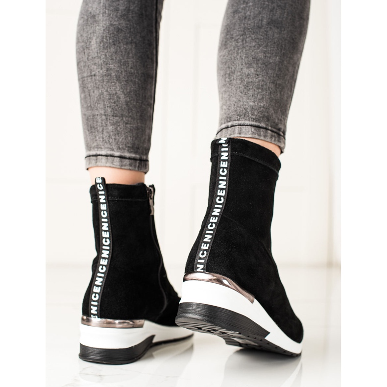 Goodin Kilstövlar i läder svart 2