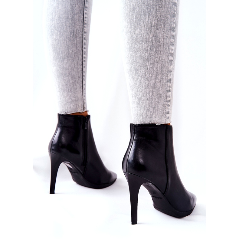 Damskor på högklackat Sergio Leone BT501 svart 1