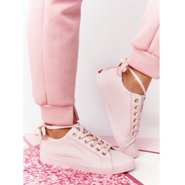 Big Star Kvinnors ekolädersneakers Cross Jeans HH2R4004C Rosa 3