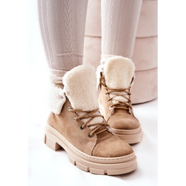 Stövlar Sneakers Warm Tied Beige Karley 1