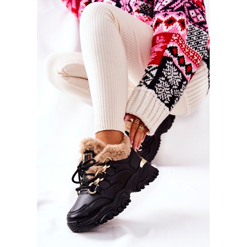 PM1 Black Shiney Black Warm Läder Sportskor svart 2