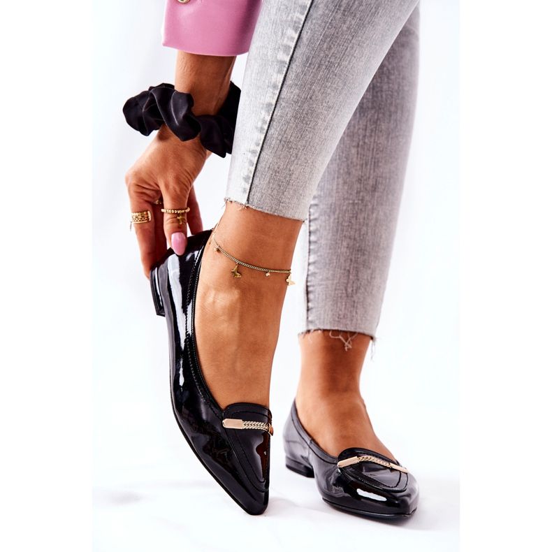 Lackat Läder Monnari Ballerinas 0160-020 Svart 1