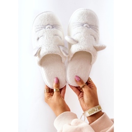 Glänsande kattungetofflor med vita Kaisy-öron 1