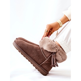 FS1 Mukluki Varma snöstövlar Fringes Brun Sorella 2