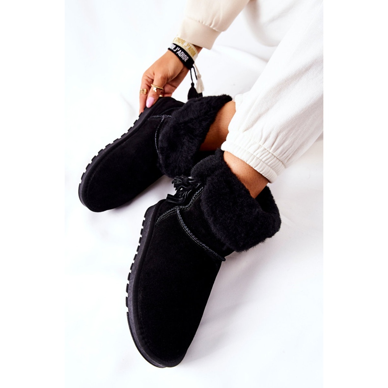 FS1 Mukluki Varma snöstövlar Fringes Svart Sorella 1