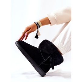 FS1 Mukluki Varma snöstövlar Fringes Svart Sorella 2