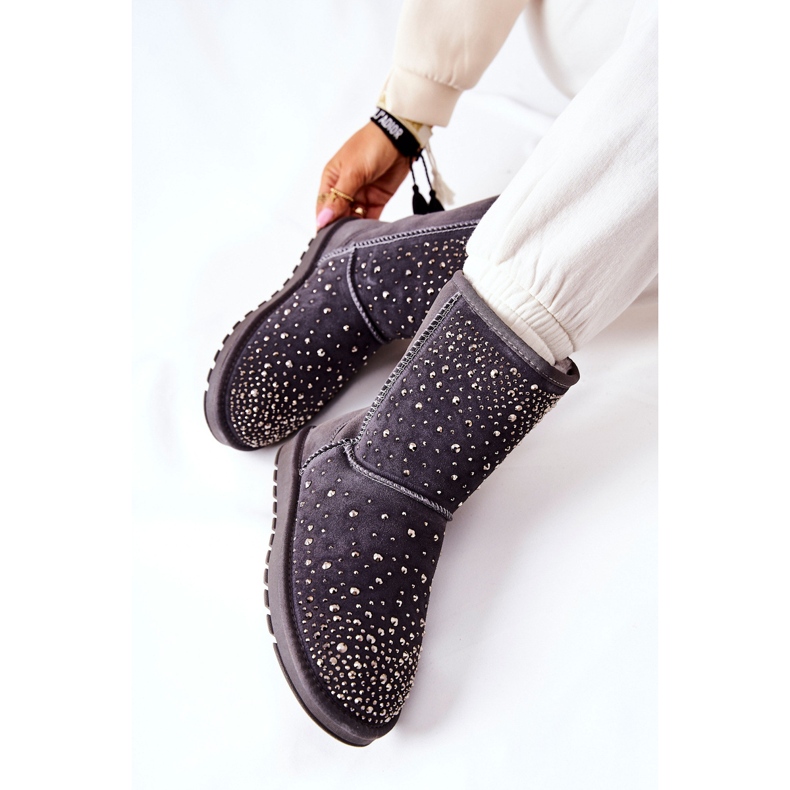 Varm Mukluki Med Jets Grå Mariella silver- 1