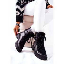 Lewski Shoes Läderstövlar Tied Lewski Black 3116 svart 2