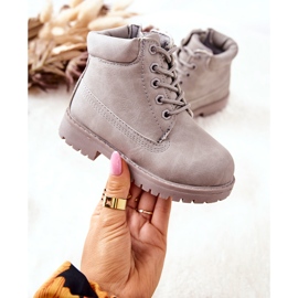 FR1 Barns Trappers Boots med dragkedja Grå Dexter 2