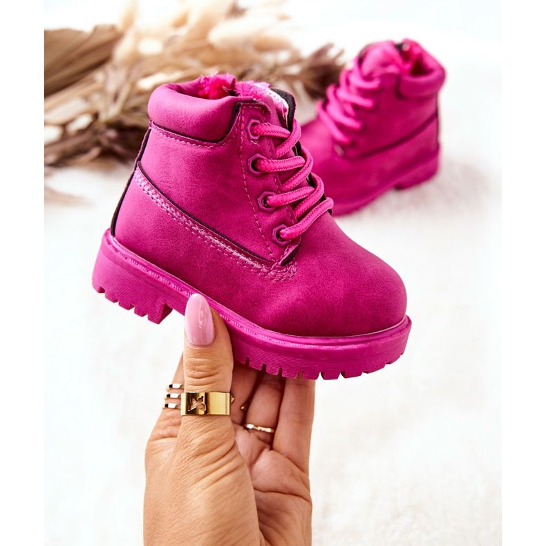 Warm Trappers Boots för barn Fuchsia Dexter rosa 2