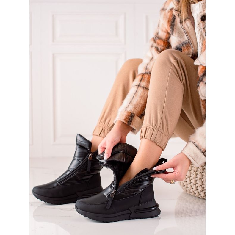 Weide Casual svarta snöstövlar 2