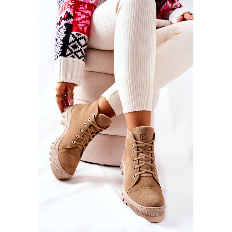 PF1 Varma mocka booties sneakers Camel Madisson beige 2