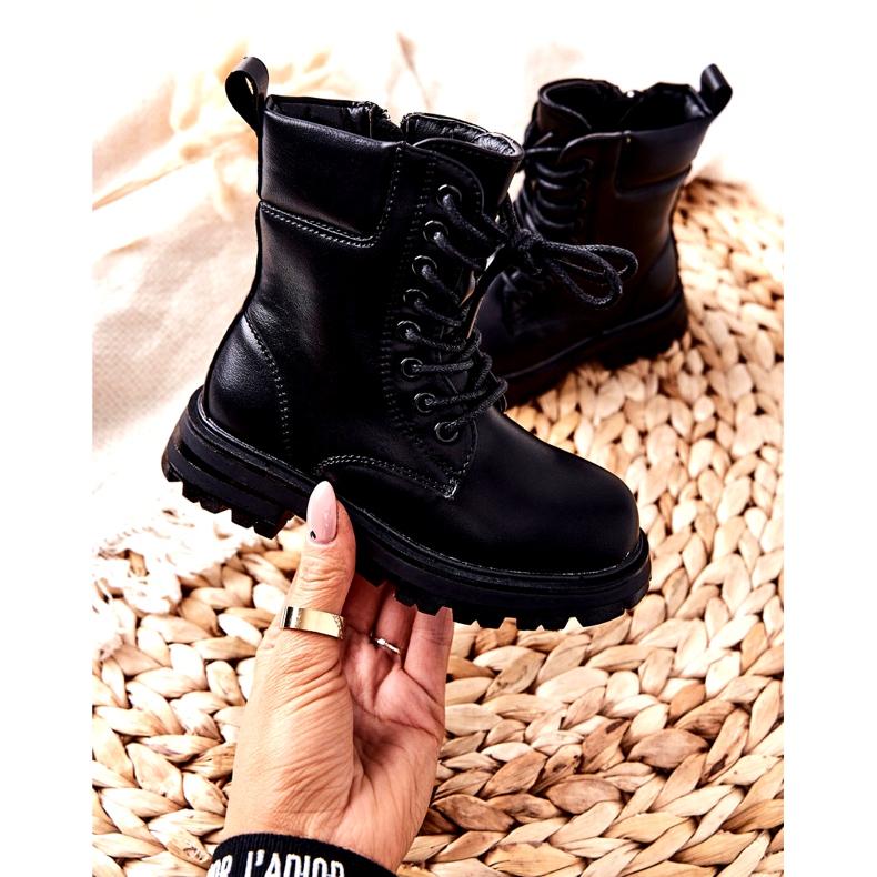 FR1 Klassiska barnsvarta stövlar med dragkedja Clarika 3