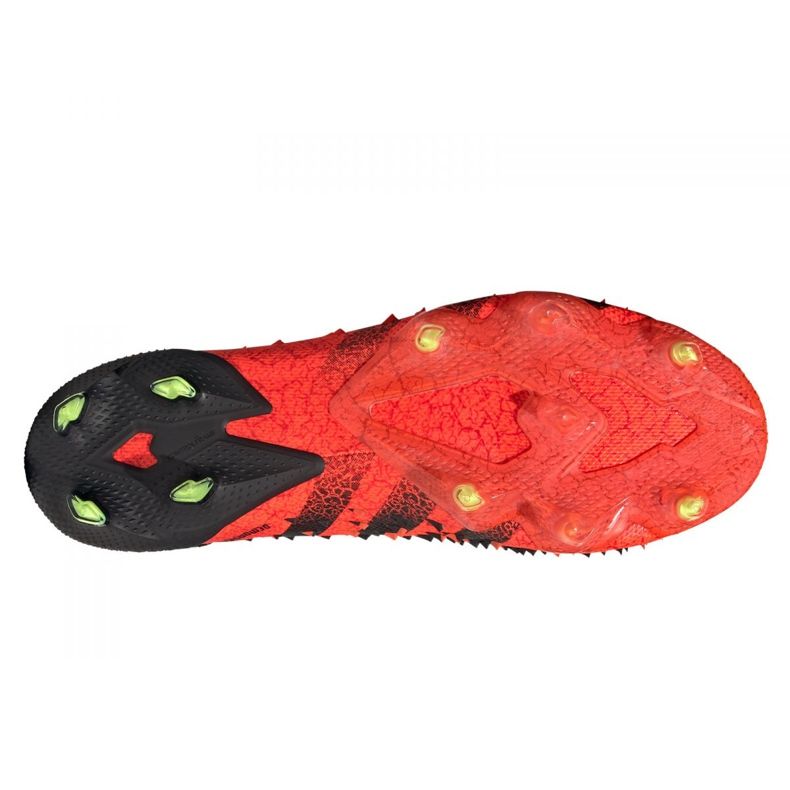 Adidas Predator Freak + Fg M FY6238 fotbollsskor apelsiner och röda 2