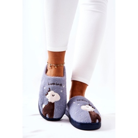 WJ1 Varma rentofflor Blue Jilly brun blå 1