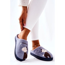 WJ1 Varma rentofflor Blue Jilly brun blå 2