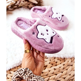 WJ1 Varmtofflor för barn Lila Nella vit purpur 2