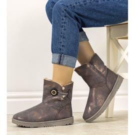 Gråa och guldiga snöstövlar för kvinnor från Kanga gyllene 1