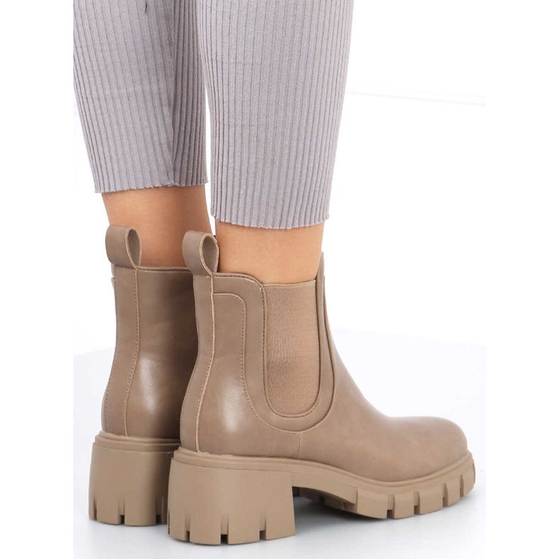 Stövlar på hög Gunno Khaki sula beige kaki 2