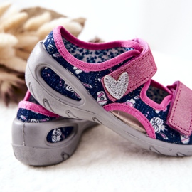 BEFADO S.A. Befado sandaler med kardborreband 065X151 Marinblå-Rosa 1