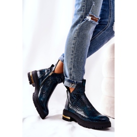 PA2 Gröna Tanya Crocodile Warma Läderstövlar 1