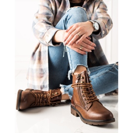 Evento Casual bruna stövlar med snörning 1