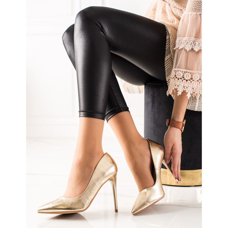 Seastar Snygga höga klackar gyllene 2