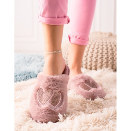 Evento Tofflor Med Hjärta rosa gyllene 1