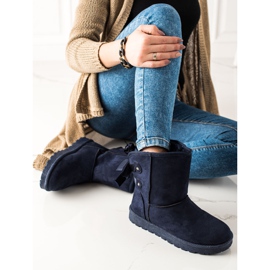 TRENDI Mukluki Med En Rosett marinblå 2