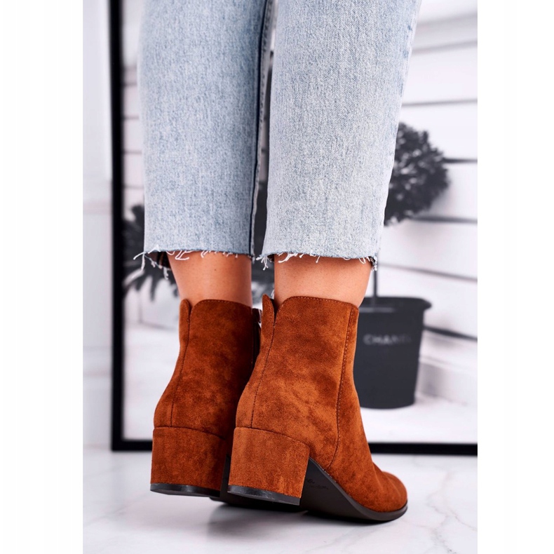 Kängor för kvinnor Sergio Leone Camel BT528 brun 3