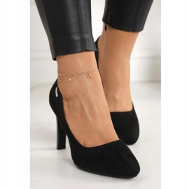 PJ1 Klassiska pumpar på en bar mocka svart Eliana 1