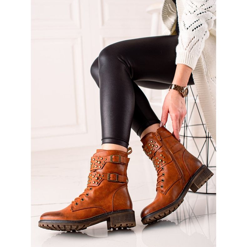 Super Mode Camel snörstövlar brun 1